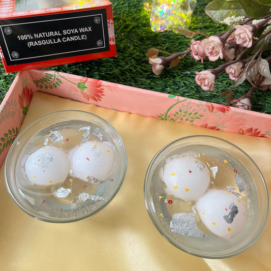 Rasgulla Candle | White Rasgulla Sweets Candle