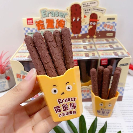 Choco Stick Erasers Pack - 6 Pcs