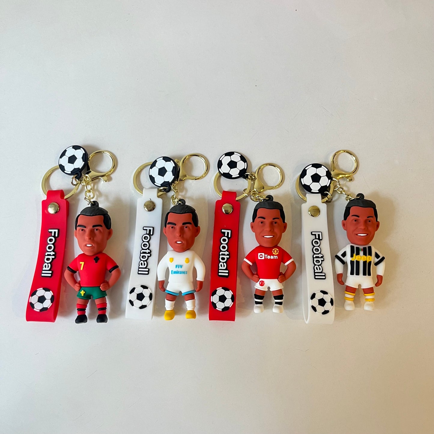 Ronaldo Football Player Premium Silicone Keychain