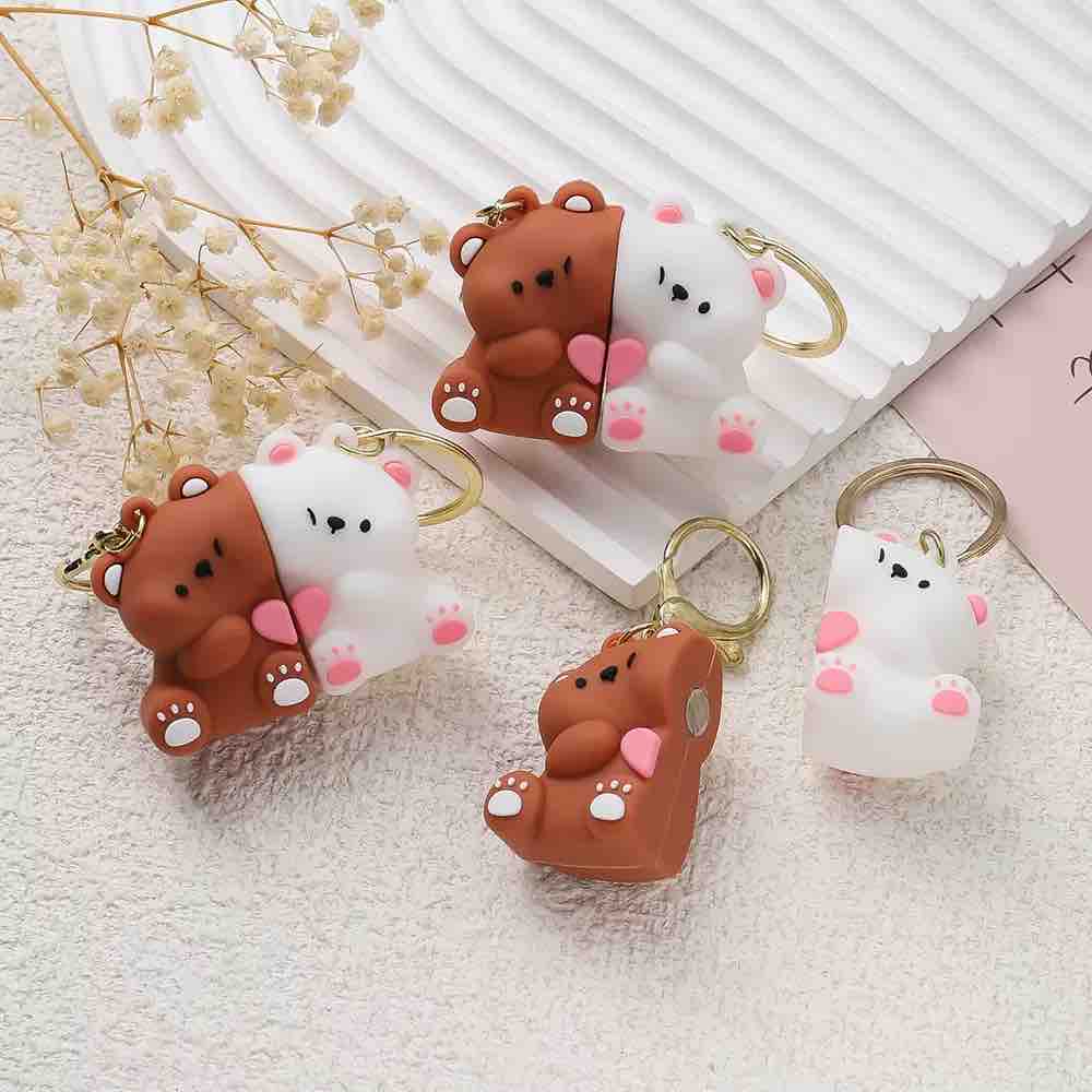 Pookie Bear Magnetic Keychains - Set of 2 Keychains