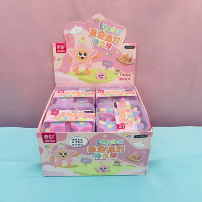 Mini Rainbow/Star Eraser Set