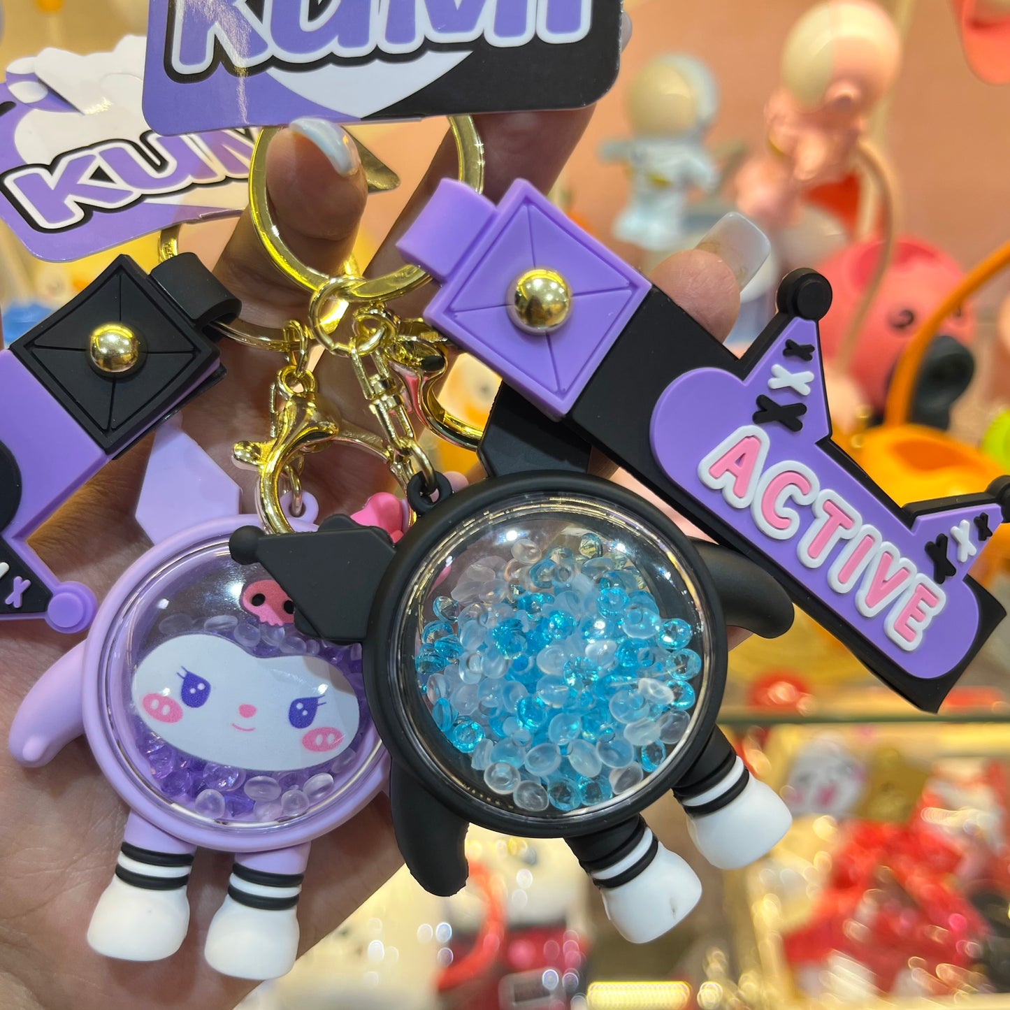 Kuromi Keychain With Fragrance Bubbles/Premium Fragmented Keychain