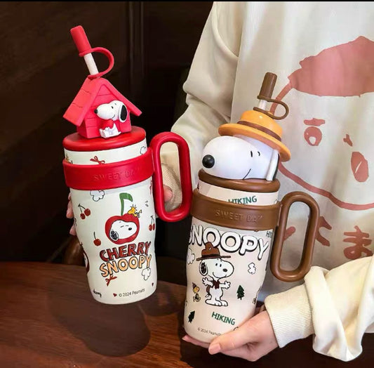 Cute 3D-Figures Insulated Tumbler with Straw