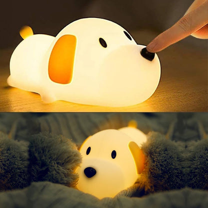 Sleeping Dog Silicone Touch Night Lamp