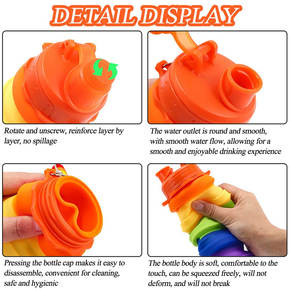 Rainbow Squishy Bottle/Foldable Bottle