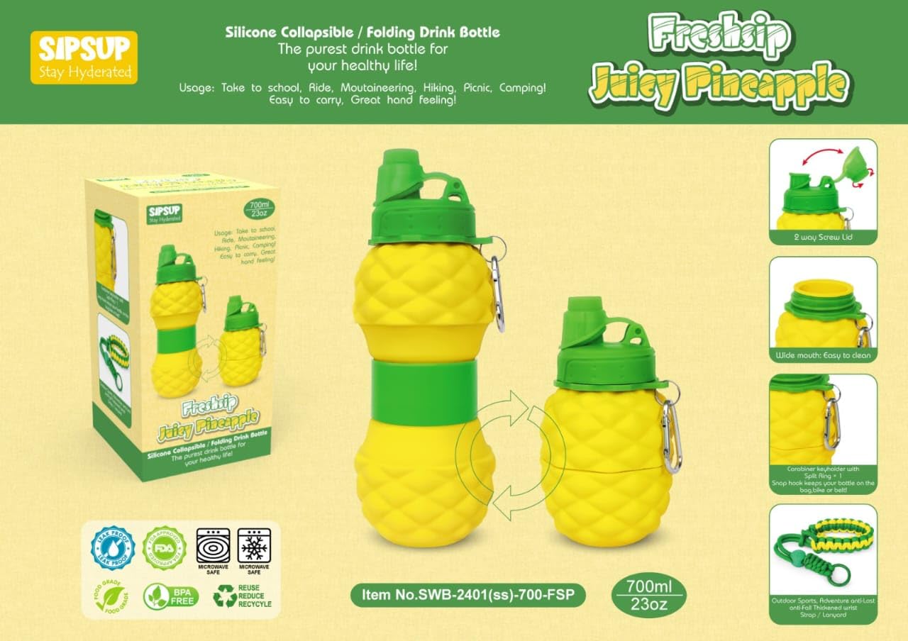 Pineapple Squishy Bottle/Foldable Bottle