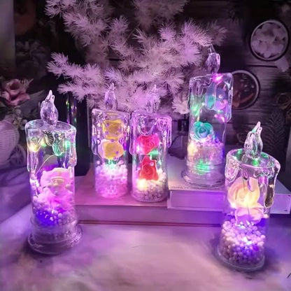 Crystal luminous led candle