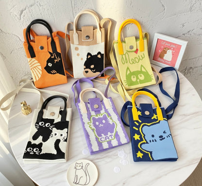 Korean Mobile Sling Bag- Cat Edition