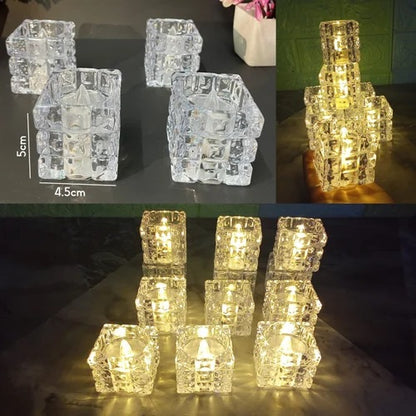 LED Cube Flameless Candle