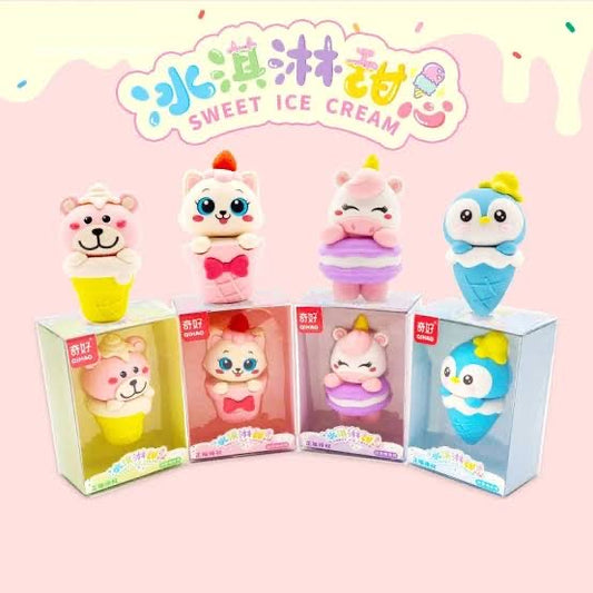 Cute Jumbo Ice Cream Teddy Eraser