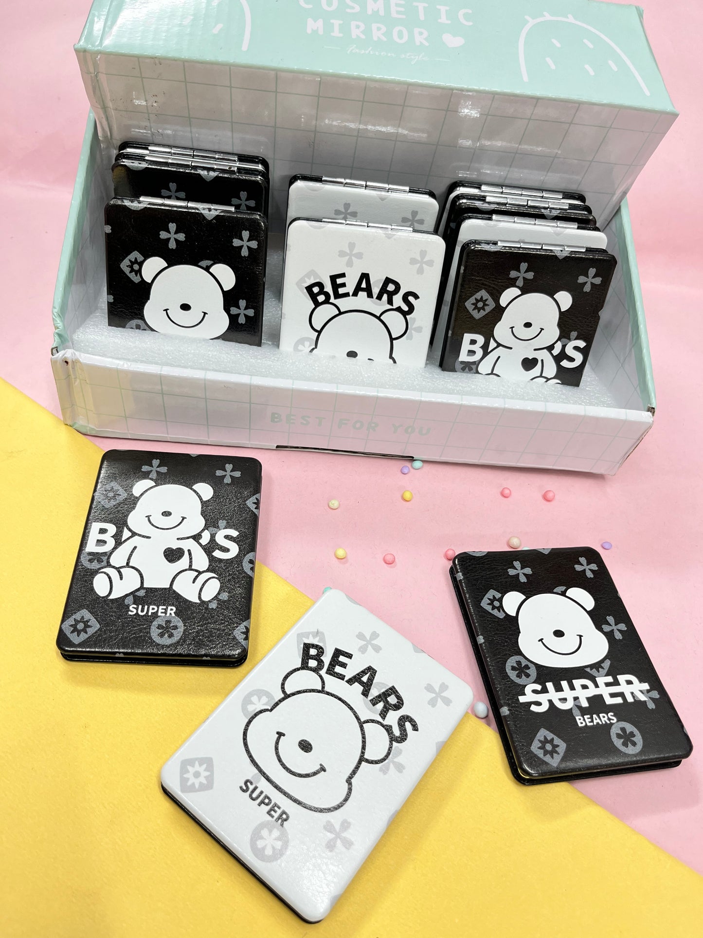 Super Bear Pocket Mirror/Kawaii Mirror