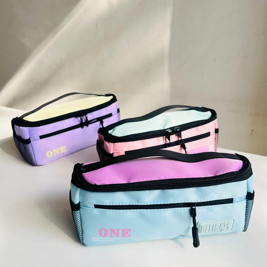 Color Block Super Spacious Organiser Pouch