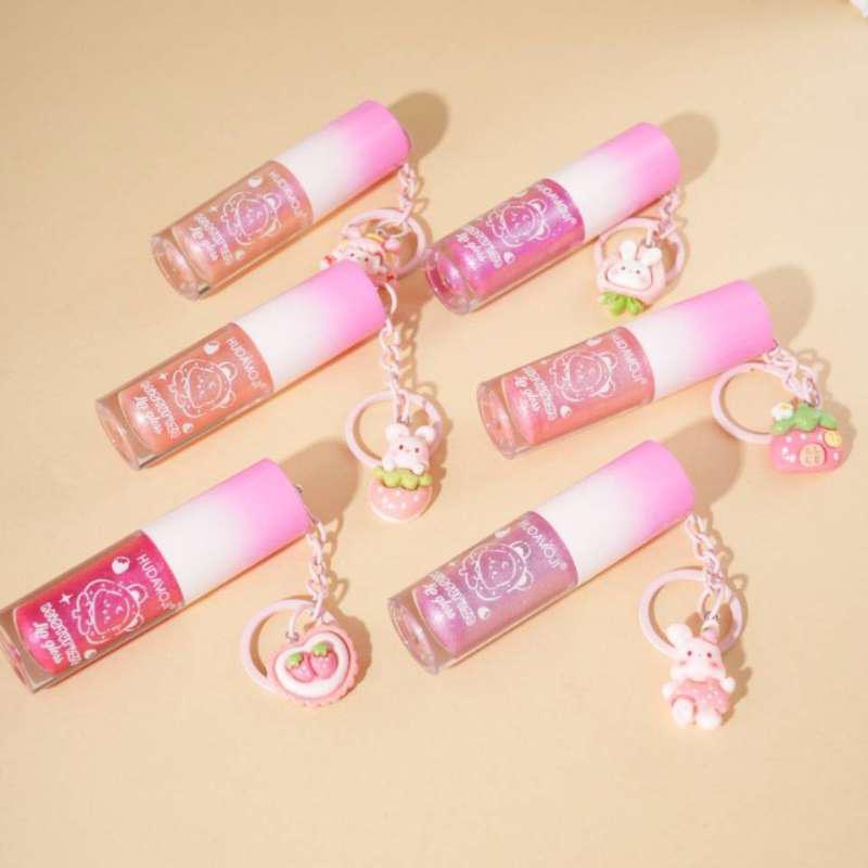 Kawaii Holographic Lipgloss with Keychain & Cutest Charm