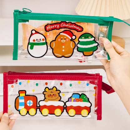 Merry Christmas Transparent Multipurpose Pouch