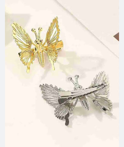 3D Moving Butterfly Hair Clip (Set of 2 Pcs)