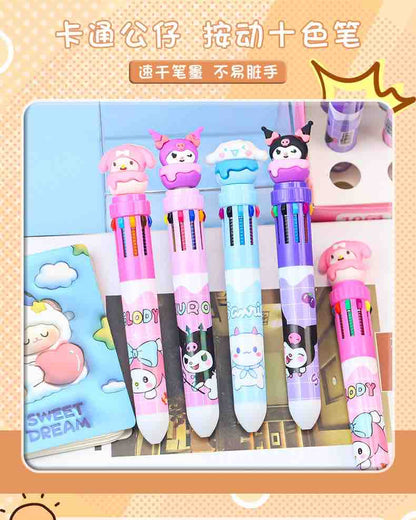 Cute Character Multicolor Pens Set | Kanjak Gift Pack