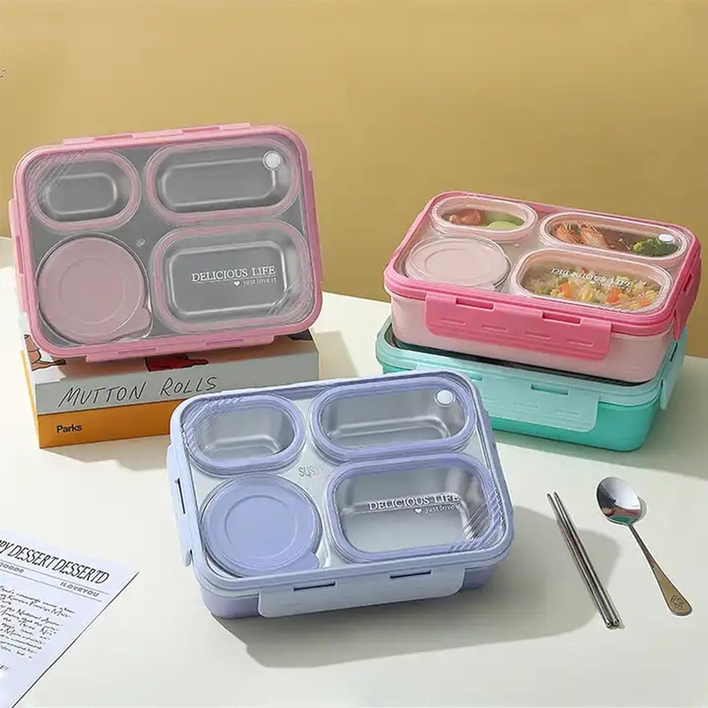 Individual Seal Stainless Steel Lunch Boxes