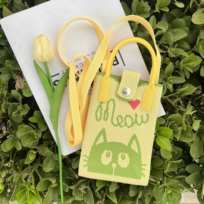 Korean Mobile Sling Bag- Cat Edition