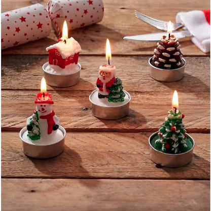 Cute Christmas Mini Tealight Candles - Pack of 2 Pcs