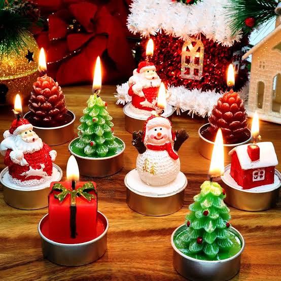 Cute Christmas Mini Tealight Candles - Pack of 2 Pcs