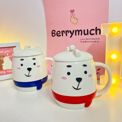 Cute Bear Mug with Lid