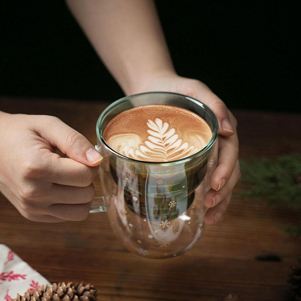 Christmas Tree Clear Double Wall Mug with Lid | Pinteresty Mug