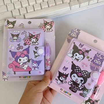 Cute Mini Kuromi Theme Pocket Diary With Pen