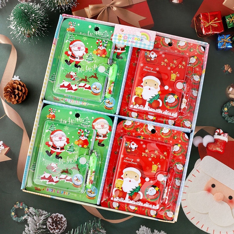 Christmas Mini Diary Pen Set /Santa Diary Pen