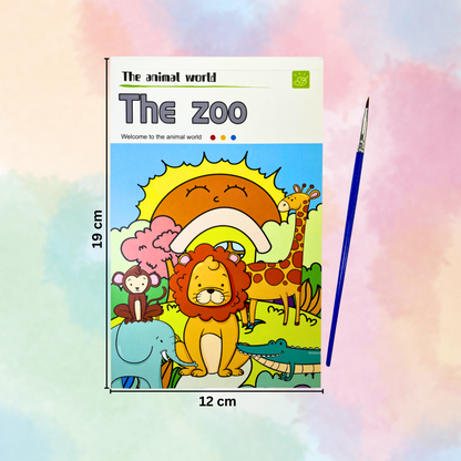 Water Color Activity Book with Brush- 12 Pages