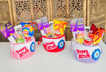 Happy Diwali Evil Eye Jute Basket Hamper