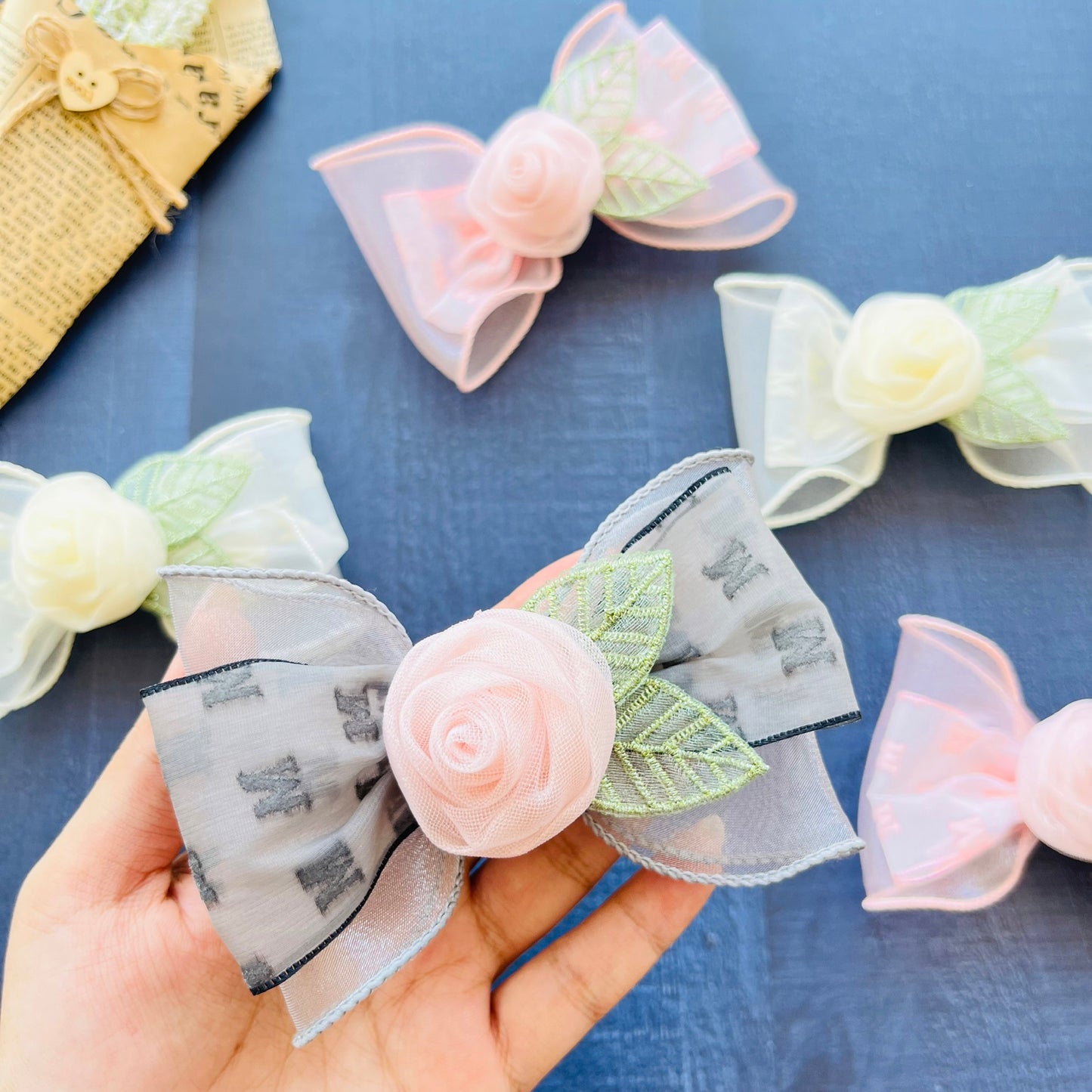 Rose Organza Bows