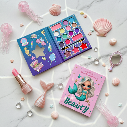 Baby Mermaid Beauty Makeup Set | Kid's Makeup Book/Combo