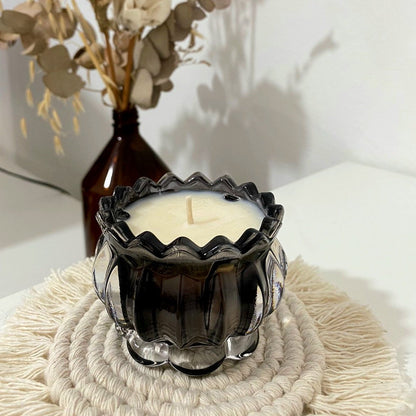 Lotus glass jar scented candle