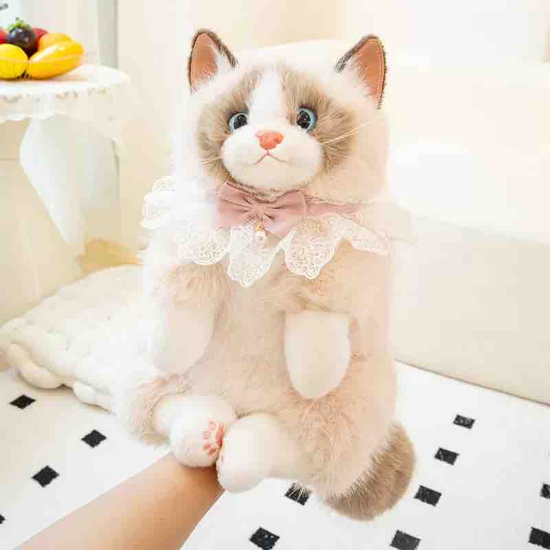 3D Realistic Cat Plushie Premium Bagpack