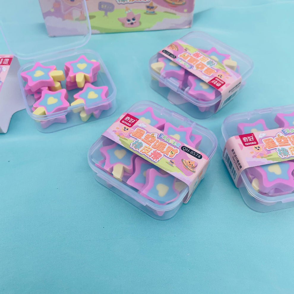 Mini Rainbow/Star Eraser Set