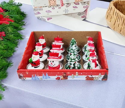 Cute Christmas Mini Tealight Candles - Pack of 2 Pcs