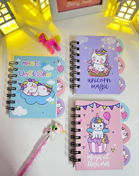 Cute Unicorn Mini Diary