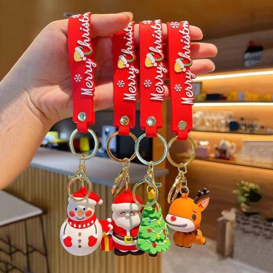 Merry Christmas Premium 3D Silicone Keychains