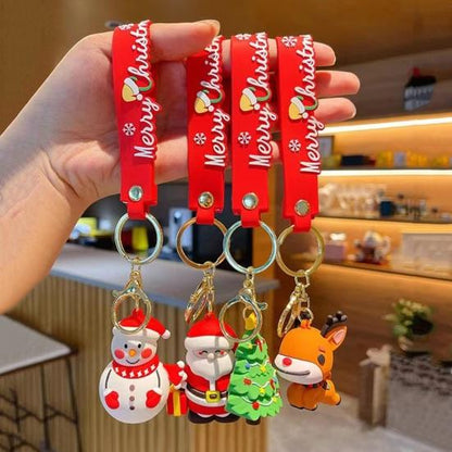 Merry Christmas Premium 3D Silicone Keychains