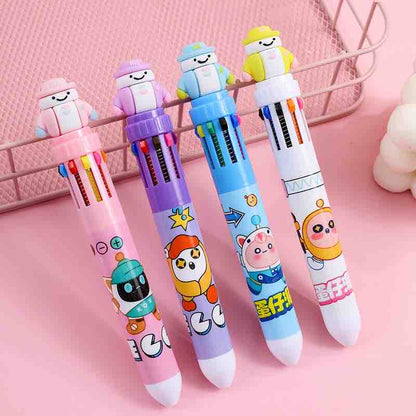 Cute Character Multicolor Pens Set | Kanjak Gift Pack