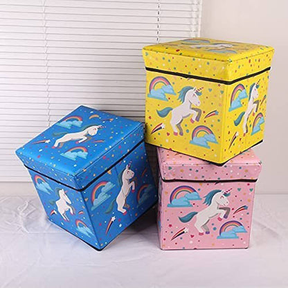 Unicorn Foldable Storage Stool/Kid's Organiser Box