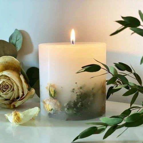 Handmade Flower wax scented candle