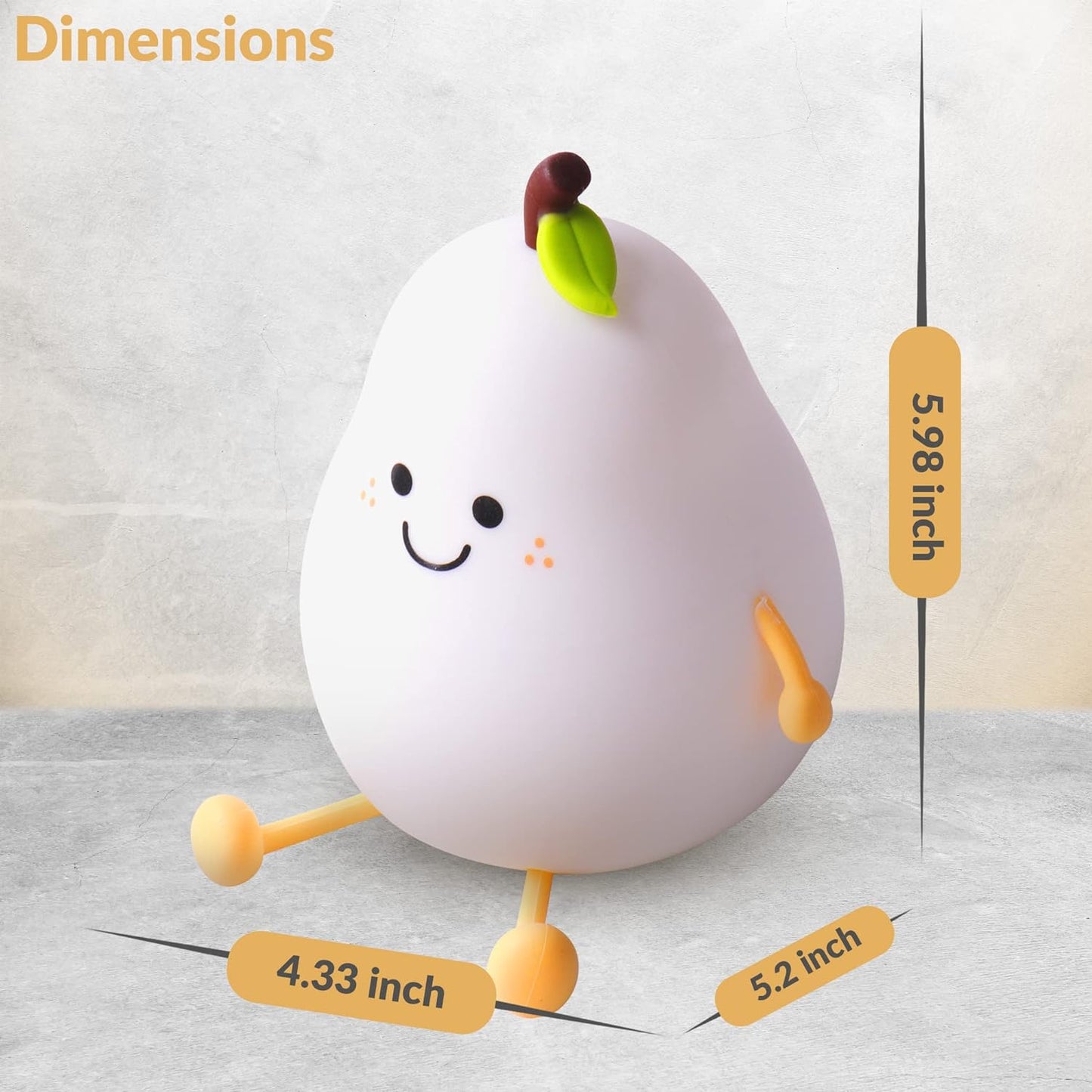 Pear Silicone Touch Night Lamp