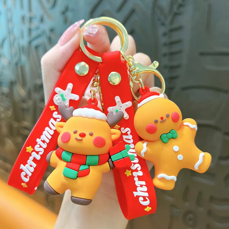 Merry Christmas Premium 3D Silicone Keychains