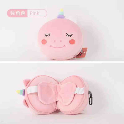 Kawaii Travel Neck Pillow with Eye Mask Combo