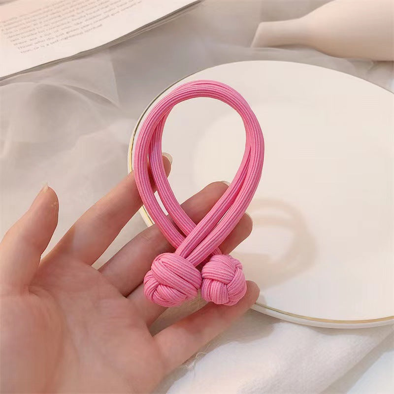 Rubber Knotted Hair Ties- 2 Pcs Set