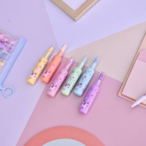 Unicorn Bottle Highlighter (Set of 6 Pcs)