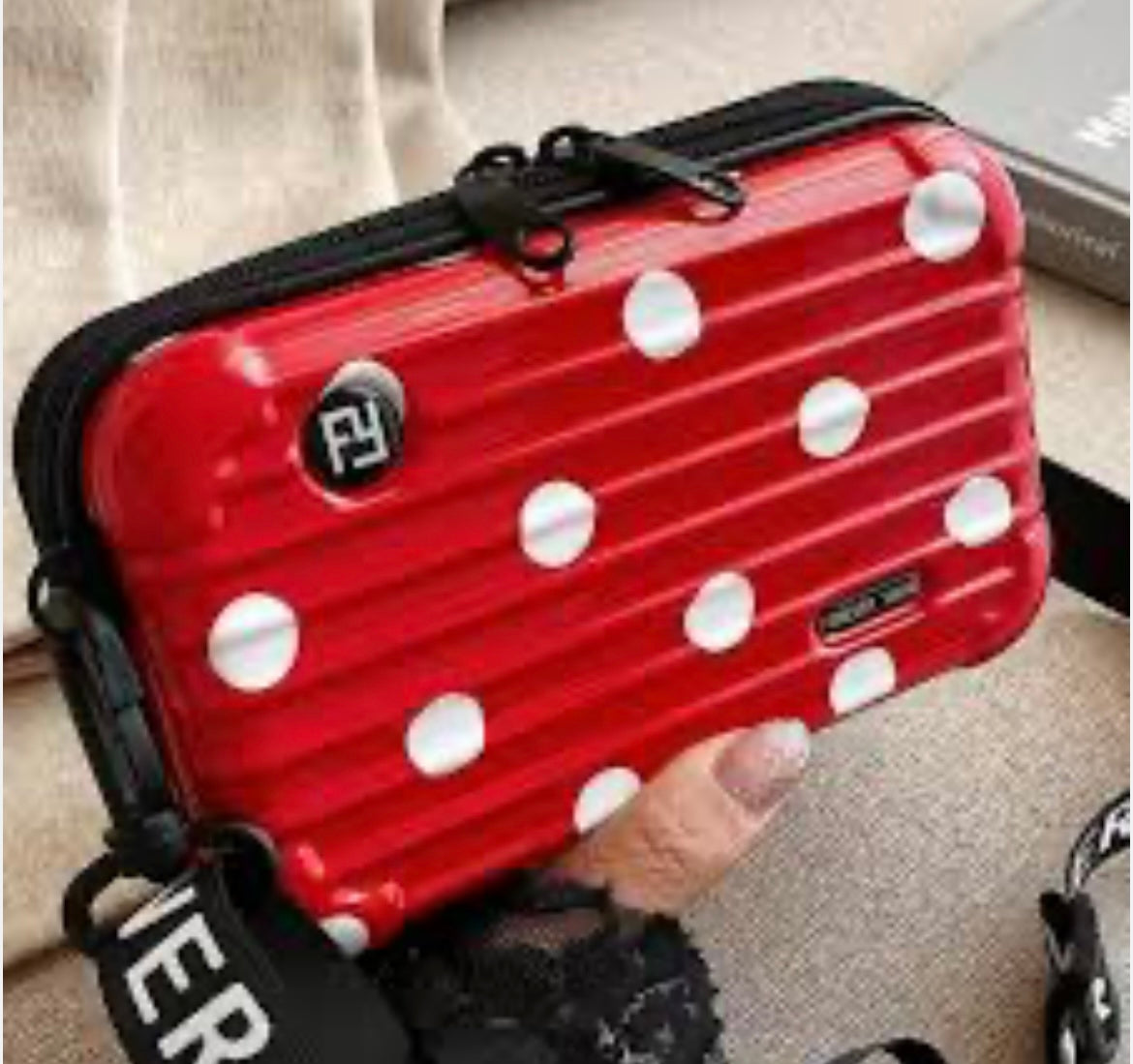 Polka Dots Suitcase Sling Bag