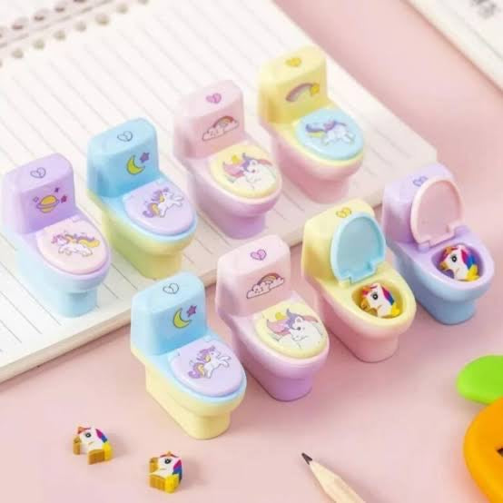 Cute Unicorn Toilet Sharpener With Eraser