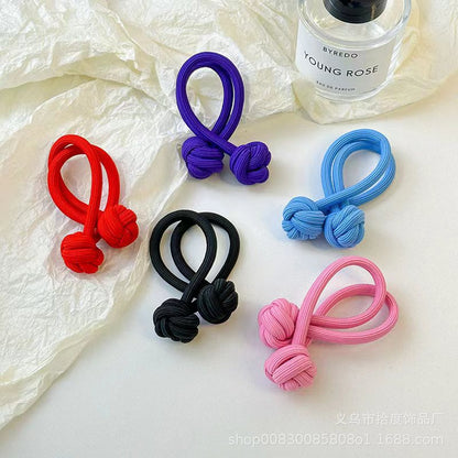 Rubber Knotted Hair Ties- 2 Pcs Set